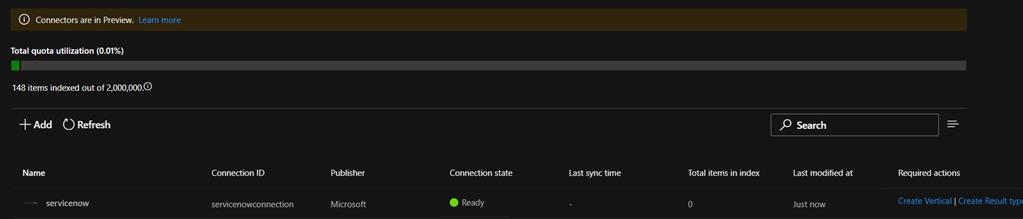 Microsoft Search with Service Now Graph Connector